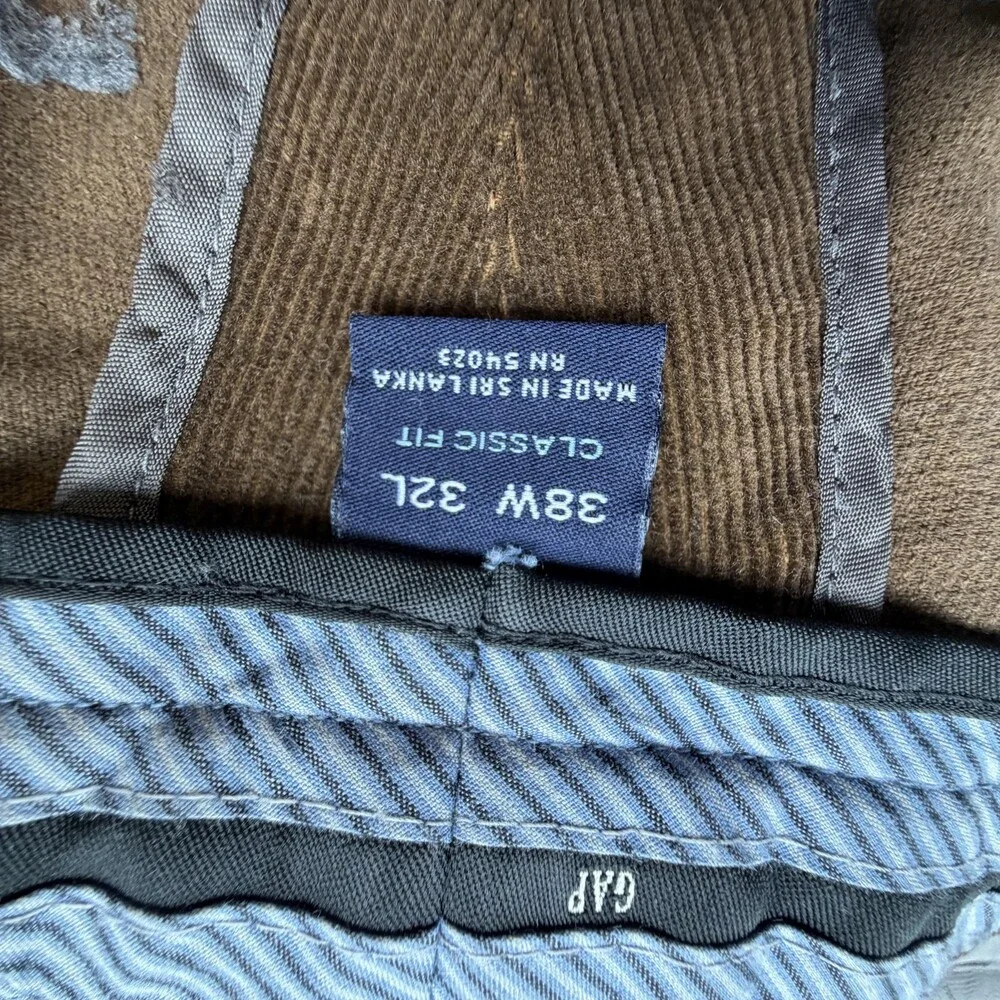 Gap Corduroy Pants Mens FIT 36x32 Brown Classic Fit Straight Leg Casual Cotton
